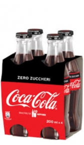 Coca Cola Zero Vetro 0,20 l -Confezione 24 pz Coca Cola