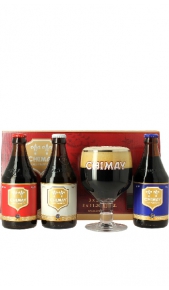 Confezione regalo birra Chimay 3 x 0,33 l + 1 Bicchiere