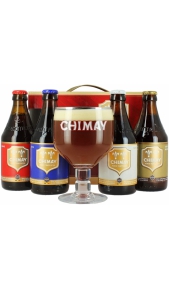 Confezione regalo birra Chimay 4 x 0,33 l + 1 Bicchiere