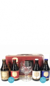 Confezione regalo birra Chimay 6 x 0,33 l + 2 Bicchieri