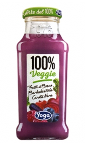 Succhi Yoga Veggie 100% Barbabietola Frutti di Bosco Carota Nera 200 ml x 12 Conserve italia