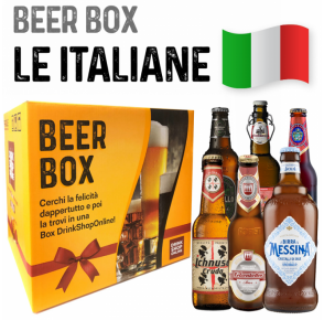 Box regalo selezione birre italiane (20 bottiglie + 2 calici birra) Beer box "Le italiane"