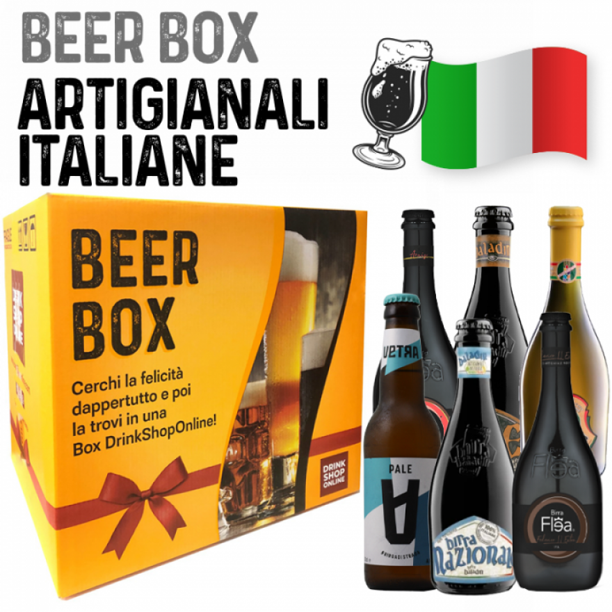 Box regalo selezione birre italiane artigianali (21 bottiglie + 2
