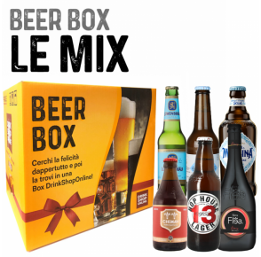 Box regalo mix di birre (22 bottiglie + 2 calici birra) Beer box "Le Mix"