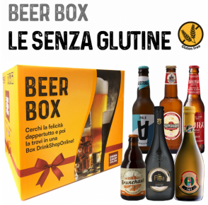 Box regalo selezione birre senza glutine (10 bottiglie + 2 calici birra) Beer box "Le senza glutine"