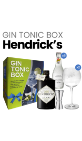 Box regalo Gin Hendrick's (Gin Hendrick's + Acqua tonica Schwppes + accessori) Gin Tonic Box