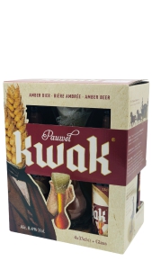 Confezione regalo birra Kwak 4 x 0,33 l + 1 Bicchiere