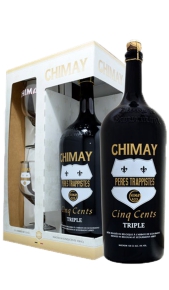 Confezione regalo birra Chimay Cinq Cents 1,5 l + 2 Bicchieri