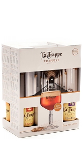 Confezione regalo birra La Trappe 4 x 0,33 l + 1 Bicchiere