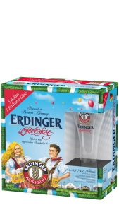 Confezione regalo birra Erdinger Oktoberfest 2022 5 x 0,50 l + 1 Bicchiere
