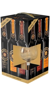 Confezione regalo birra Maisel & Friends 3 x 0,75 l + 1 Bicchiere