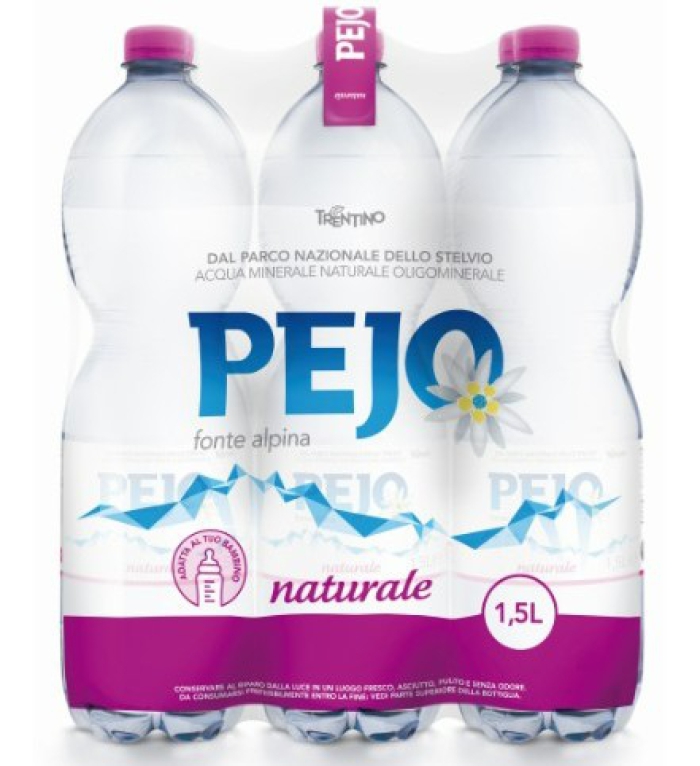 Acqua Pejo 1.5l Naturale Pet - Conf. 6 pz - Pejo - Bevande Acqua online