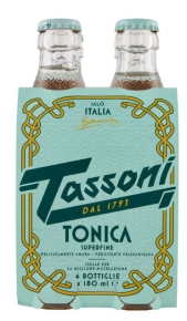 Acqua Tonica Tassoni Superfine 0,20 l -Confezione 4 pz Tassoni