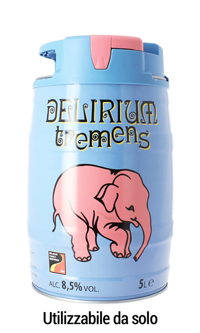 Delirium Bicchiere Da Birra Con Stelo A Forma Di Elefante: Set Da 2 Pezzi Con Sottobicchieri In Sughero - 25cl