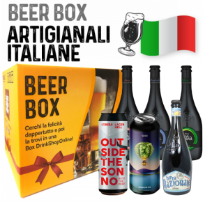 Box regalo selezione birre italiane artigianali (21 bottiglie + 2 calici) Beer box "Le Artigianali Italiane"