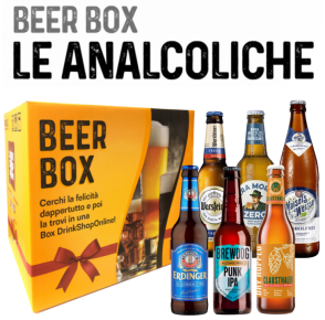 Box regalo selezione birre analcoliche (12 bottiglie + 2 calici birra) Beer box "Le analcoliche"