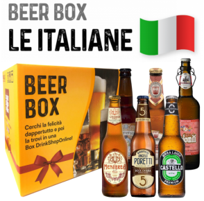 Box regalo selezione birre italiane (20 bottiglie + 2 calici birra) Beer box "Le italiane"
