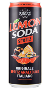 Lemonsoda Spritz Lattina Sleek 0,33 cl- Confezione 6 pz- Lemonsoda-Crodo