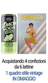 Lemonsoda Mojito lattina Sleek 0,33l - Conf. 6 pz Lemonsoda-Crodo
