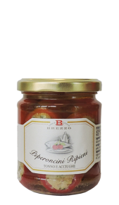 Peperoncini ripieni tonno e acciughe 180gr Apicoltura Brezzo