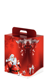 Scatola natalizia piccola con maniglia Drink Shop